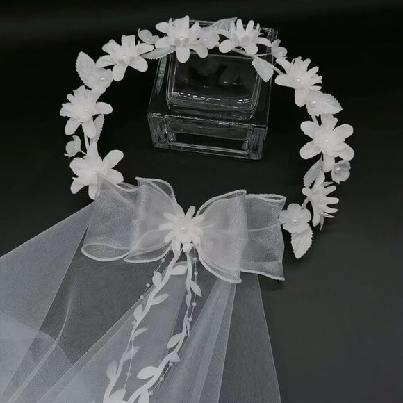Boho Floral Crown Women Adjustable Faux Silk Flower Headband Wedding Festival